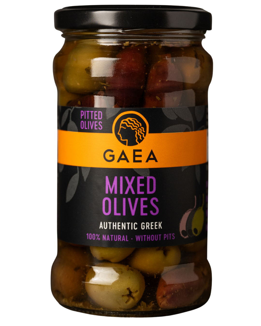Gaea Pitted Mixed olives in brine 315ml