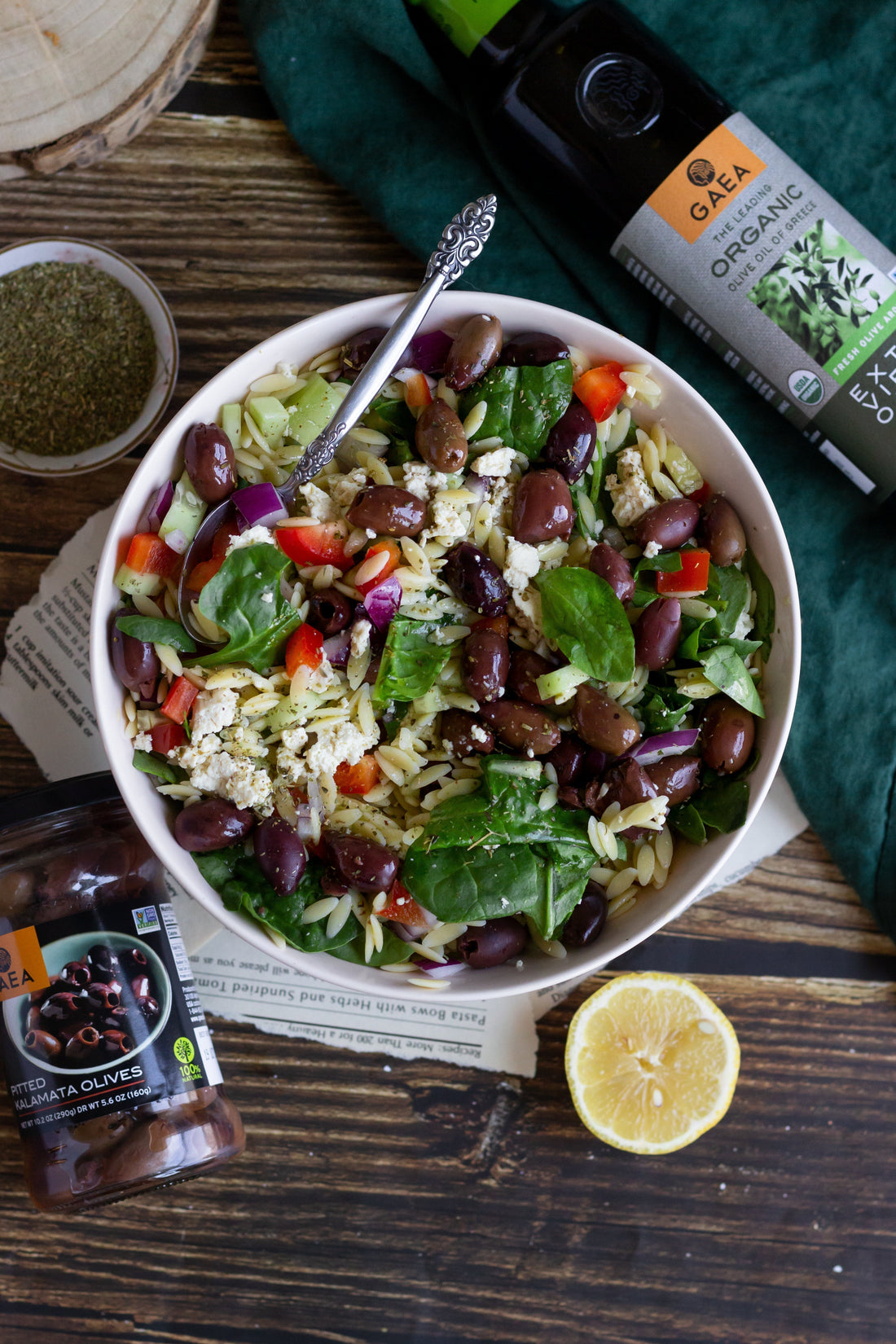 GAEA Orzo Salad with lemon