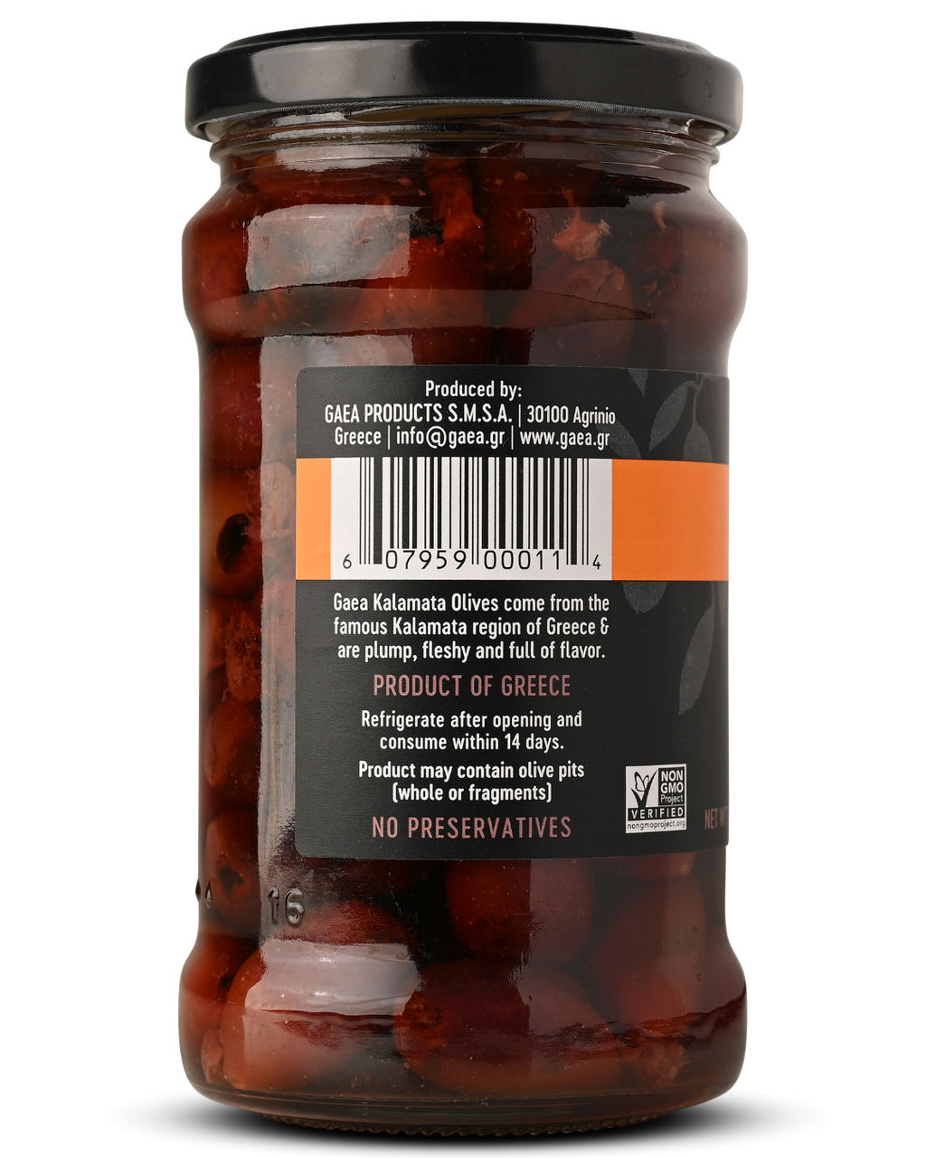 GAEA Pitted Kalamata Olives in a secret brine recipe 315ml