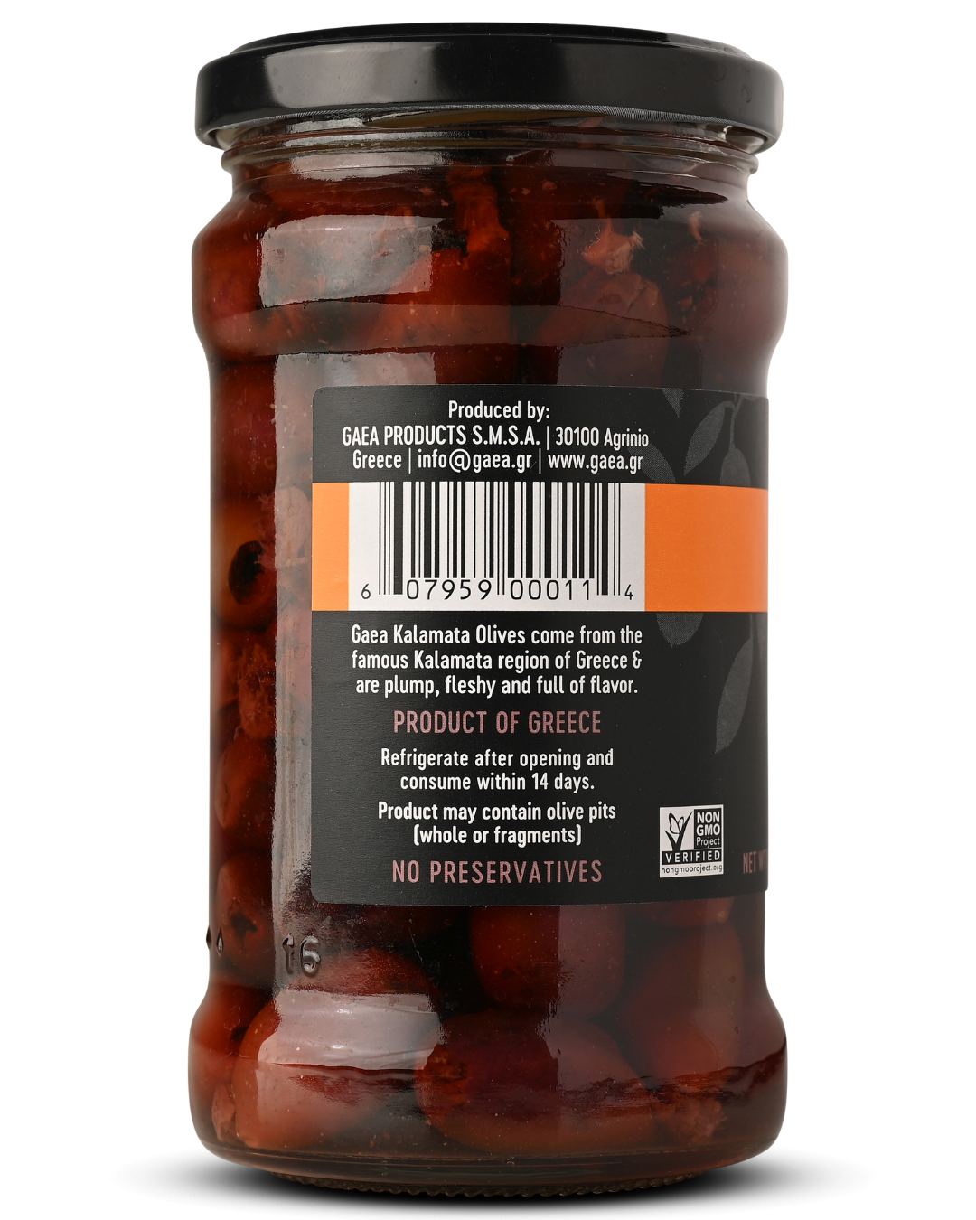 GAEA Pitted Kalamata Olives in a secret brine recipe 315ml