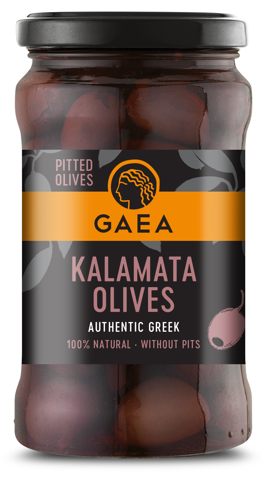 Gaea Pitted Greek Kalamata Olives in brine 10.6oz